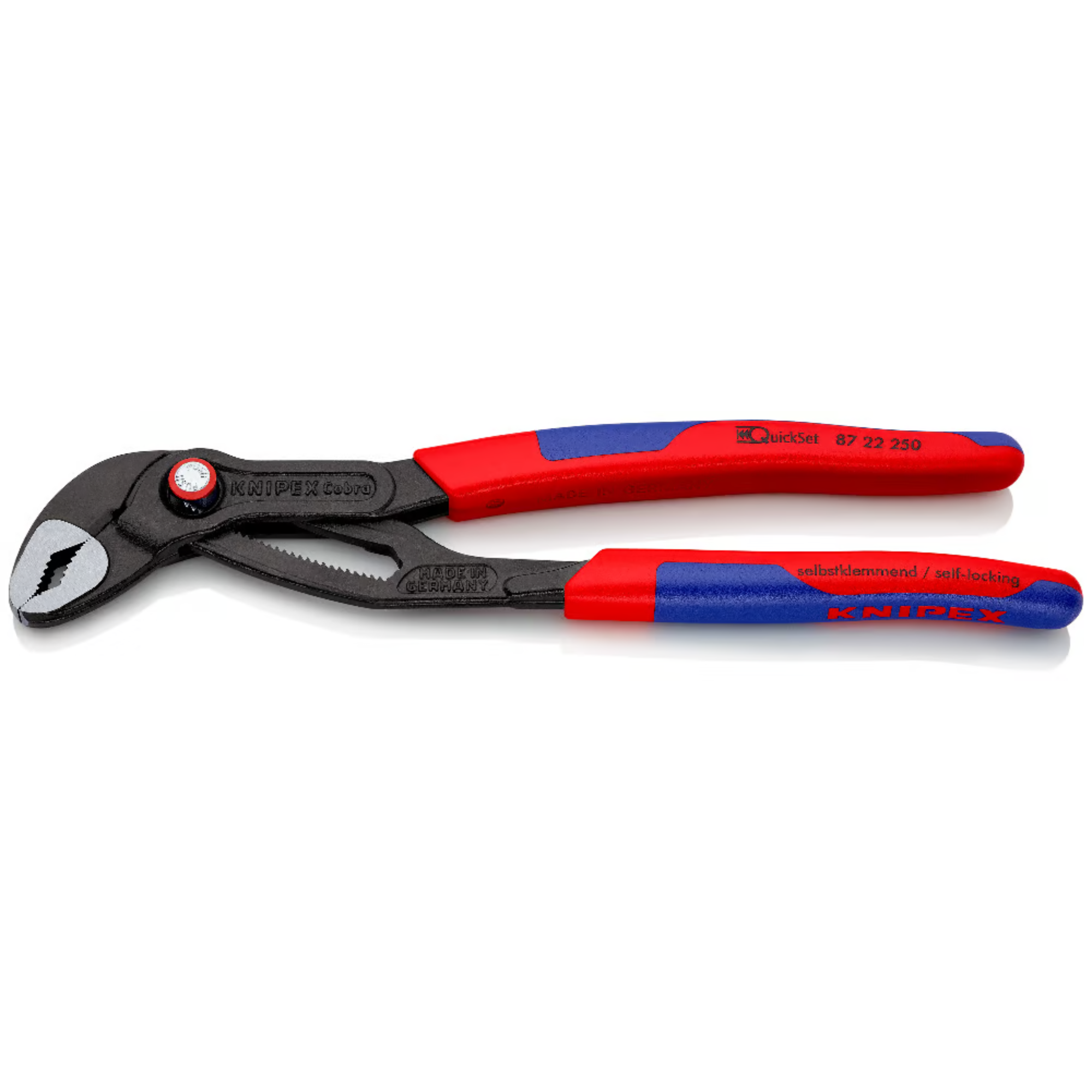 KNIPEX 87 22 250 SB Pinza de extensión pico de loro Cobra QuickSet 250 mm (10″)