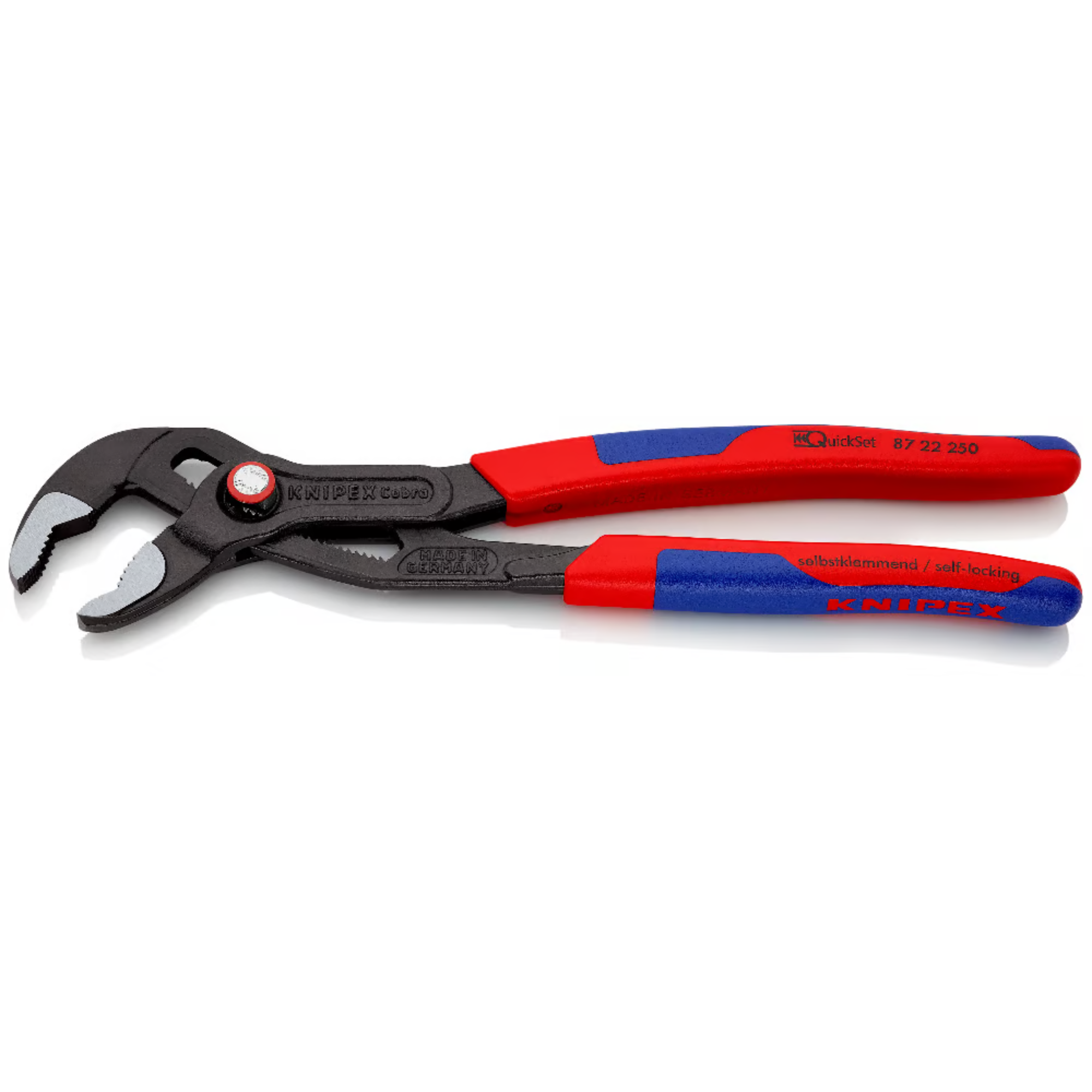 KNIPEX 87 22 250 SB Pinza de extensión pico de loro Cobra QuickSet 250 mm (10″)