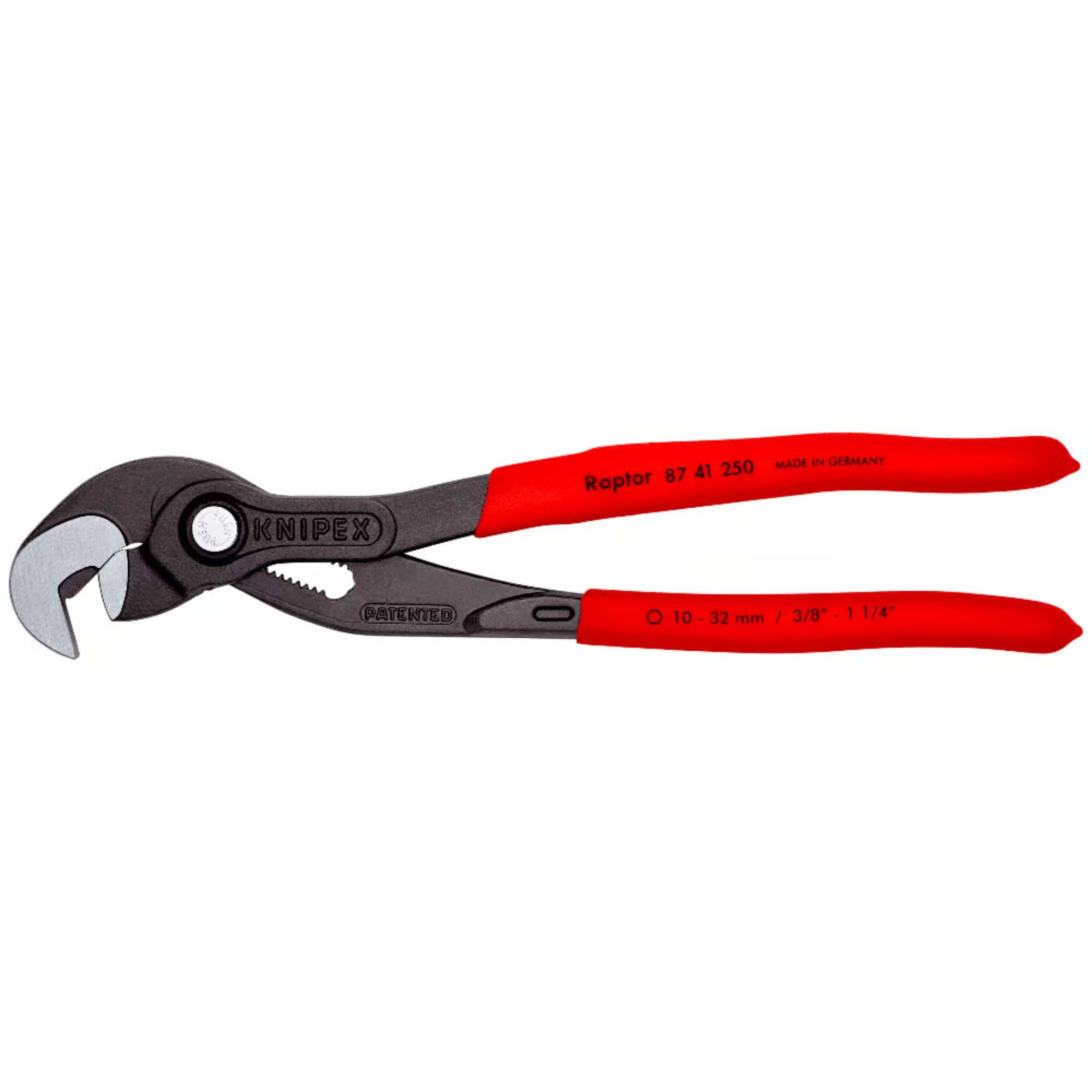 KNIPEX 87 41 250 SB Pinza de extensión y llave múltiple ajustable Raptor 250 mm (10″)