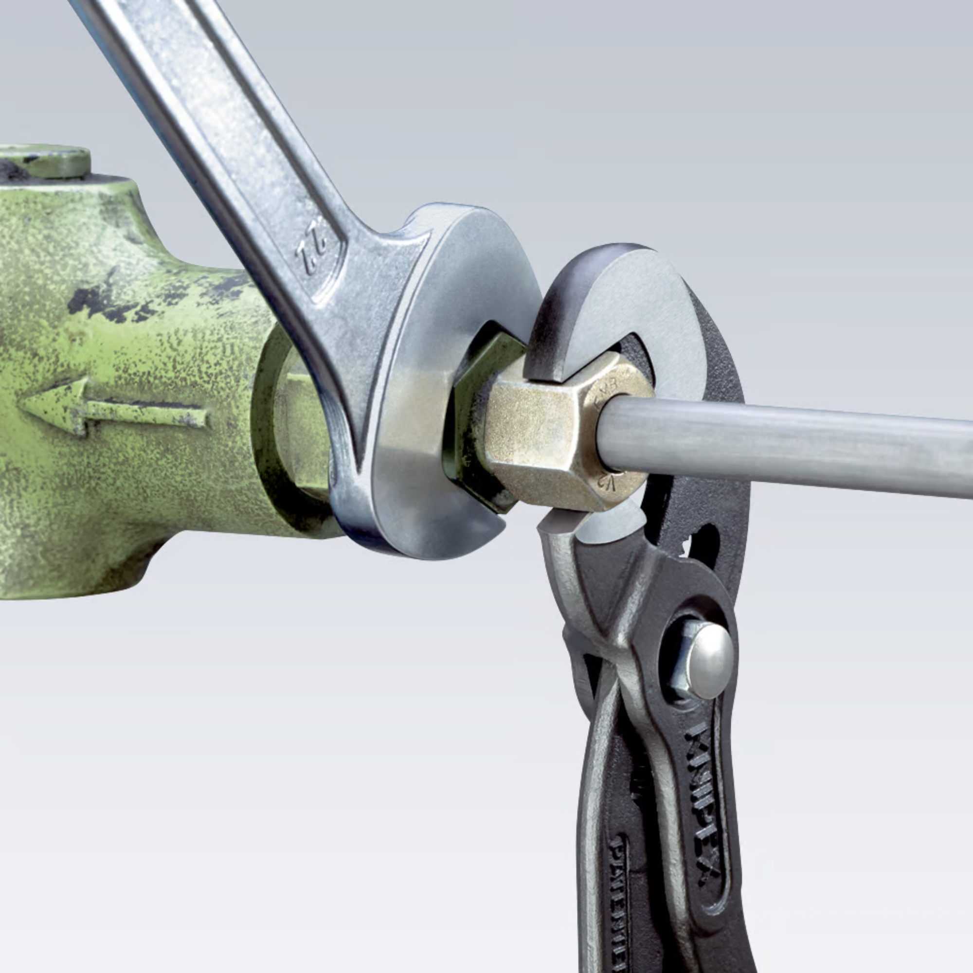 KNIPEX 87 41 250 SB Pinza de extensión y llave múltiple ajustable Raptor 250 mm (10″)