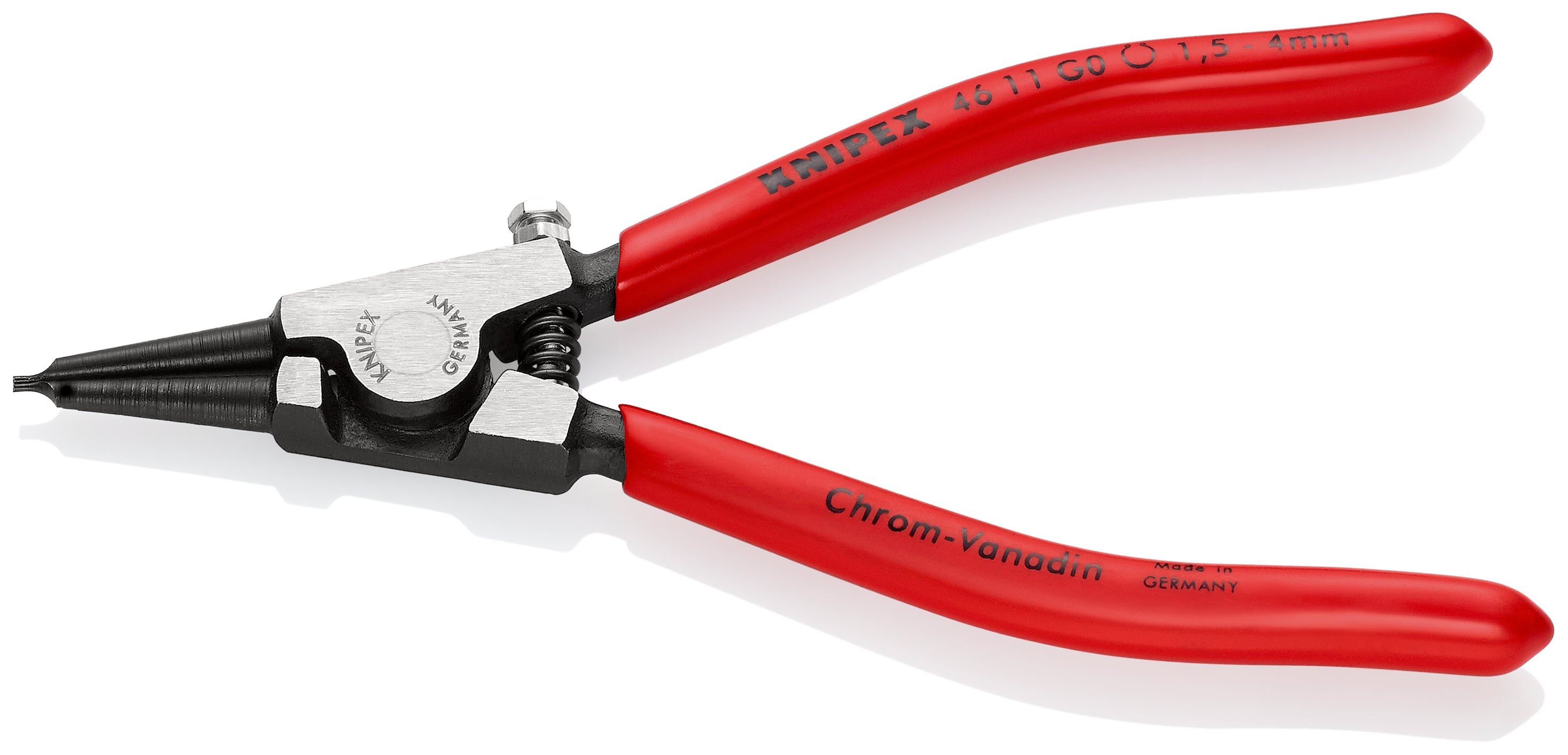 KNIPEX 46 11 G0 Pinza para anillos de retención Para anillos de agarre en ejes recubierto de plástico acabado pavonado 140 mm