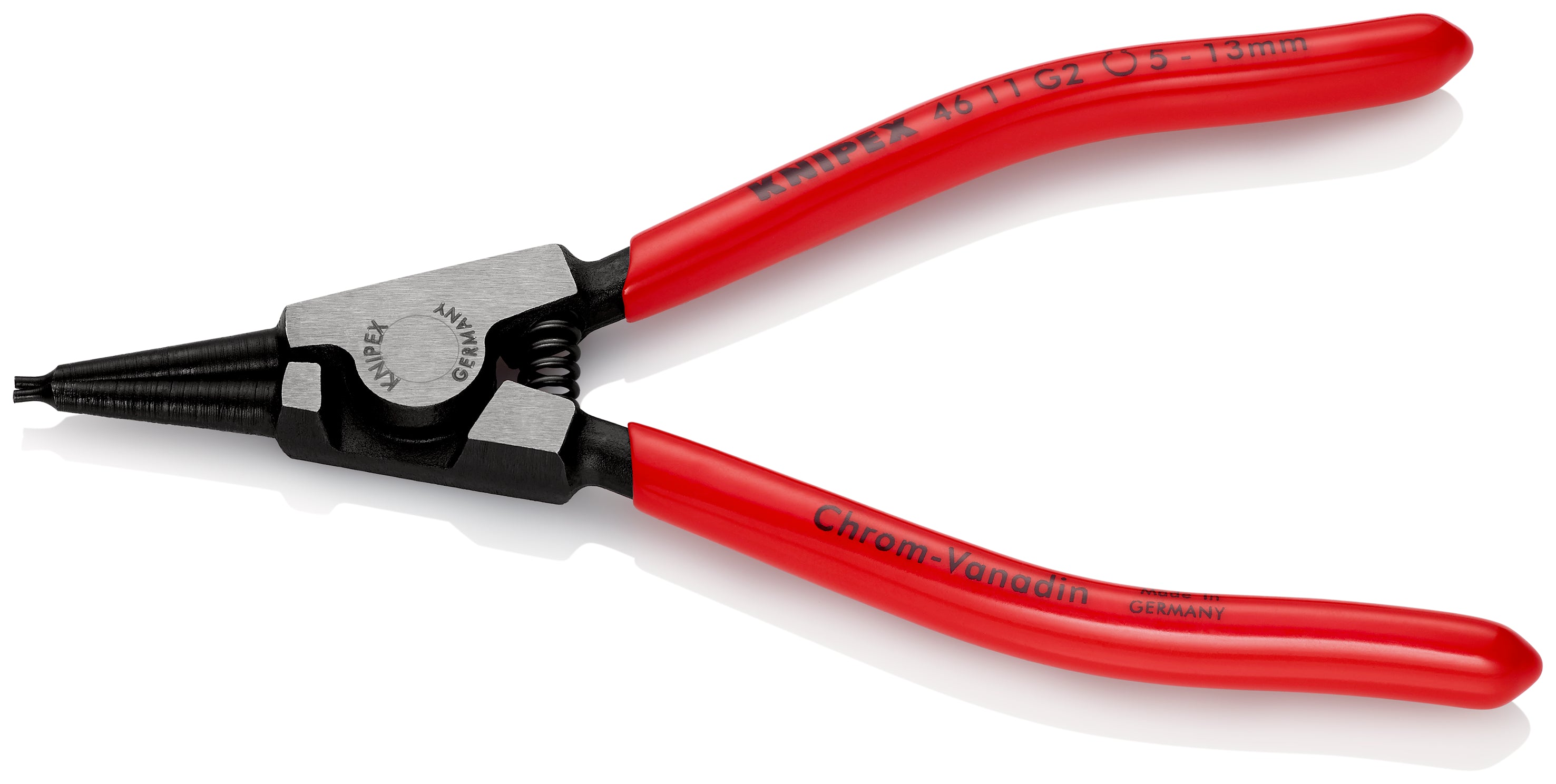 KNIPEX 46 11 G2 Pinza para anillos de retención Para anillos de agarre en ejes recubierto de plástico acabado pavonado 140 mm
