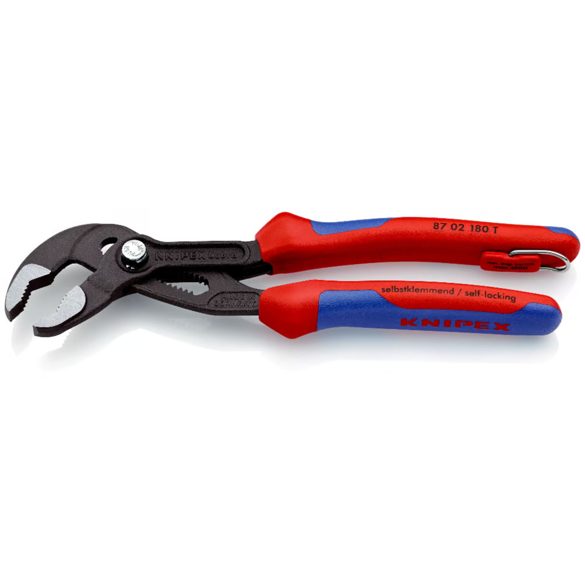 KNIPEX 87 02 180 T BK Pinza de extensión pico de loro Cobra 180 mm (7 1/4″)