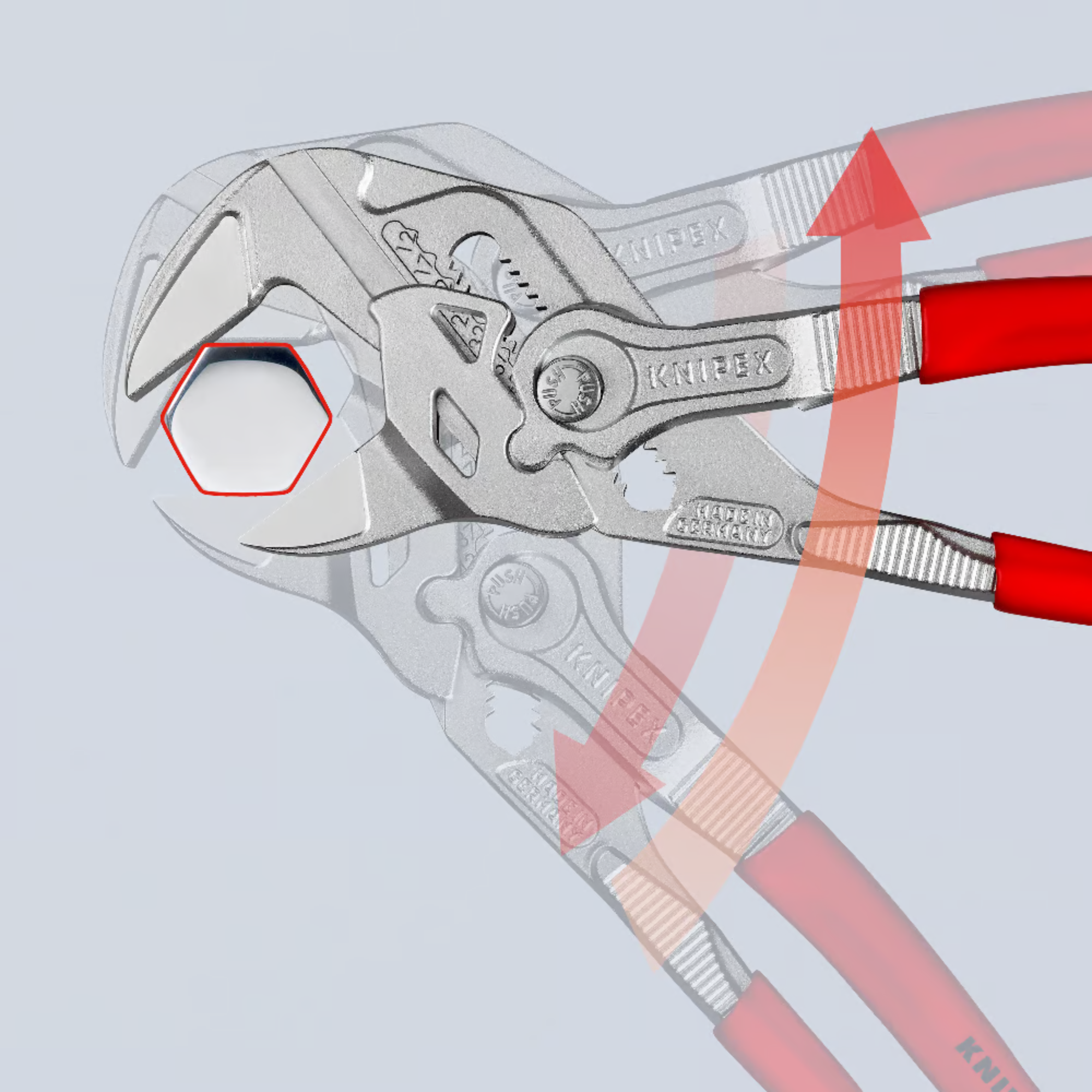 KNIPEX 86 03 250 Pinza de extensión y llave en una sola herramienta 250 mm (10")