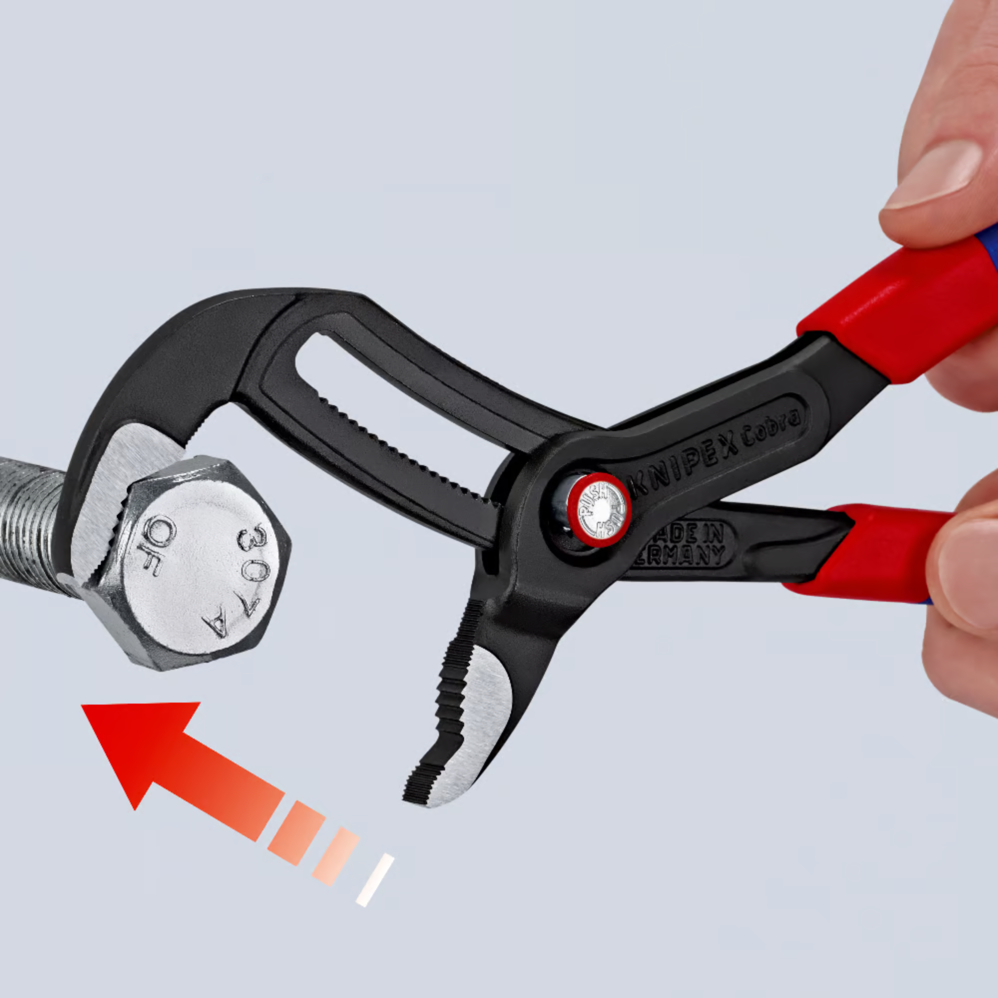 KNIPEX 87 21 250 SB Pinza de extensión pico de loro Cobra QuickSet 250 mm (10″)