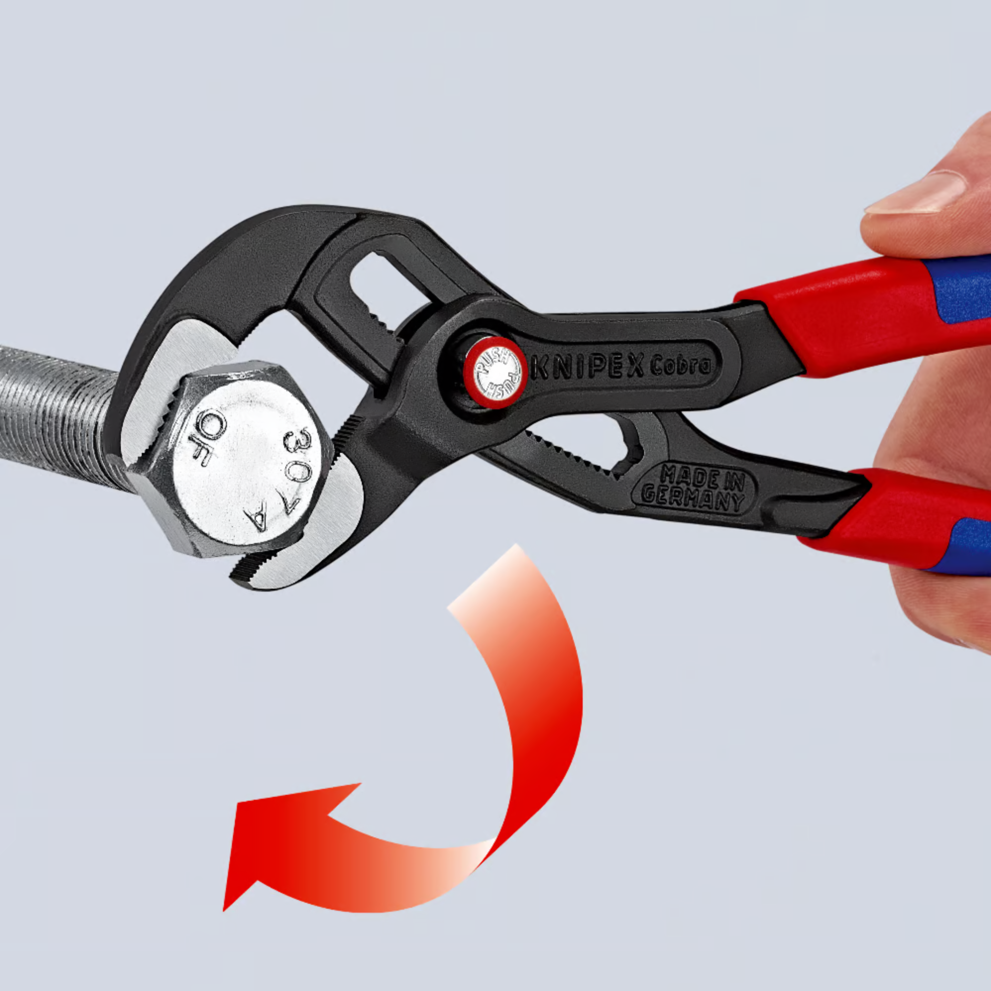KNIPEX 87 21 300 Pinza de extensión pico de loro Cobra QuickSet 300 mm (12″)