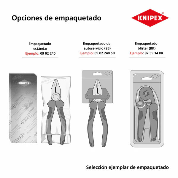 KNIPEX 86 03 300 SB Pinza de extensión y llave en una sola herramienta 300 mm (12″)